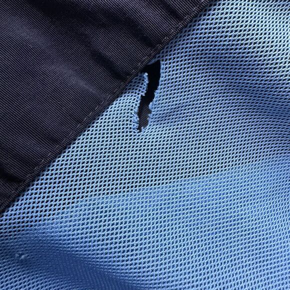 Lands End Womens 3X Navy Blue Full Zip Jacket Packable Hood Nylon Mesh Lining - Picture 16 of 16